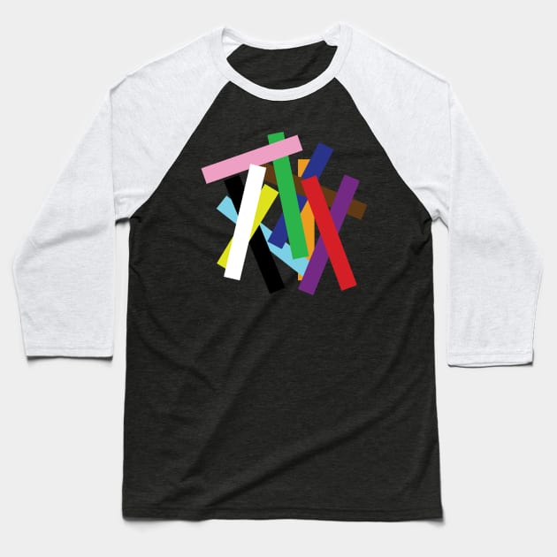 Rainbow Mix Baseball T-Shirt by AliciaZwart